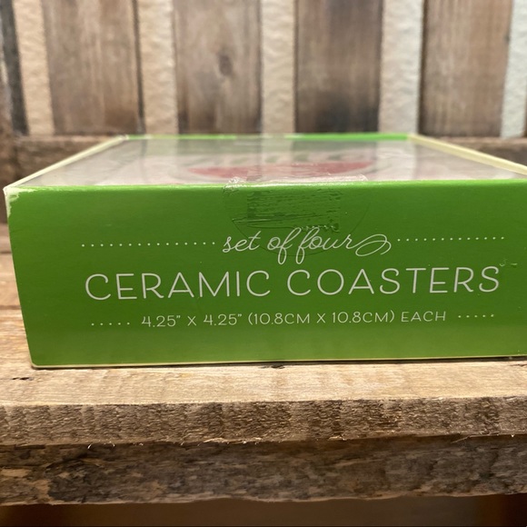 Watermelon Coasters Set of 4, Summer Watermelon Ceramic Square Coasters - Picture 12 of 13